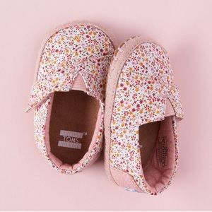 TOMS Shoes Tiny Pink Ditsy Floral Baby Infant